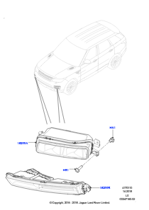 10 Nebelscheinwerfer L494 RANGE ROVER SPORT 2014 - 2022 (L494),Mit Nebelscheinwerfern