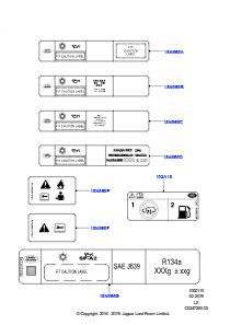 10B Etiketten L494 RANGE ROVER SPORT 2014 - 2022 (L494)