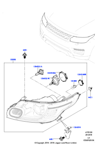 05B Scheinwerfer/Blinkleuchten vorn L494 RANGE ROVER SPORT 2014 - 2022 (L494),Mit Halogenscheinwerfern