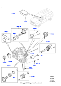10B Einzelteile Verteilergetriebe L494 RANGE ROVER SPORT 2014 - 2022 (L494),M. Vert.getr. m. 2 Ü.verh. m. ASR
