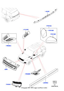 10 KAROSSERIE-STYLINGELEMENTE - AUSSEN L494 RANGE ROVER SPORT 2014 - 2022 (L494)