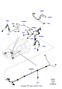 15B Bremsleitungen vorn L359 FREELANDER 2 2006 - 2014 (L359),Linkslenker