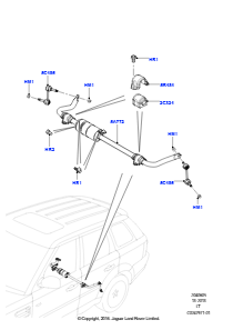 05B Aktives Stabilisatorsystem L320 RANGE ROVER SPORT 2010 - 2013 (L320),Mit Wankstabilitäts-Regelung