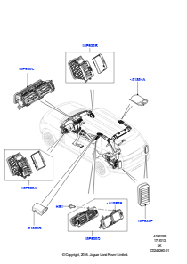 05P Belüft.-/Frischluftdüsen u. -führ. L405 RANGE ROVER 2013 - 2022
