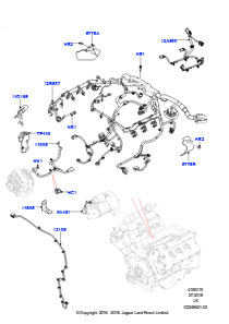 10AH Kabelstrang - Motor u. Spritzwand L405 RANGE ROVER 2013 - 2022,3,0 l DOHC GDI SC V6 BENZIN
