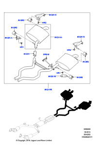 05C Auspuffanlage L405 RANGE ROVER 2013 - 2022,3,0 l DOHC GDI SC V6 BENZIN