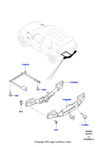 05 Anhängevorrichtung L494 RANGE ROVER SPORT 2014 - 2022 (L494),12-Pin-Steckdose für Anh.zugvorr.