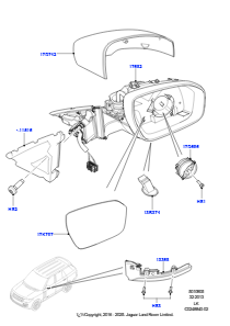 05B Außenspiegel L405 RANGE ROVER 2013 - 2022