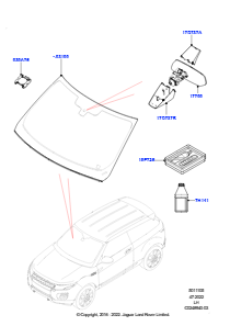 05B Windschutzscheibe/Innenspiegel L538 RANGE ROVER EVOQUE 2012 - 2018 (L538),Werk Halewood