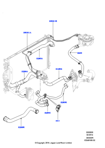 05C Leitungen u. Schläuche - Kühlsystem L538 RANGE ROVER EVOQUE 2012 - 2018 (L538),2.2L CR DI 16V Diesel