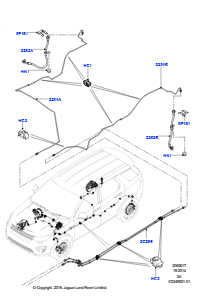 17AA Bremsleitungen hinten L550 DISCOVERY SPORT 2015 > (L550),Werk Halewood