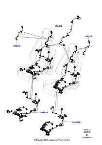 14AA Kabelstrang - Sitz L550 DISCOVERY SPORT 2015 > (L550),Werk Halewood
