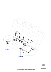 14AB Kabelstrang - Sitz L550 DISCOVERY SPORT 2015 > (L550),Werk Halewood