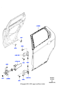 10A Türen h., Scharniere u. Dicht. L550 DISCOVERY SPORT 2015 > (L550),Werk Halewood