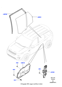 15A Scheiben/Fensterbet. - Tür hinten L550 DISCOVERY SPORT 2015 > (L550),Werk Halewood