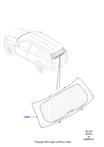25A Heckscheibe L550 DISCOVERY SPORT 2015 > (L550),Werk Halewood
