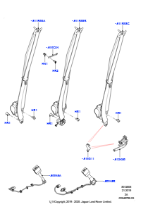 05A Sicherheitsgurte vorn L550 DISCOVERY SPORT 2015 > (L550),Werk Halewood