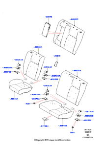 35A Rücksitzpolst./Verkleidungen&Heiz. L550 DISCOVERY SPORT 2015 > (L550),Werk Halewood