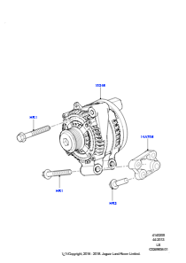 05D Generator u. Befestigungen L319 DISCOVERY 4 2010 - 2016 (L319),3,0 l DOHC GDI SC V6 BENZIN