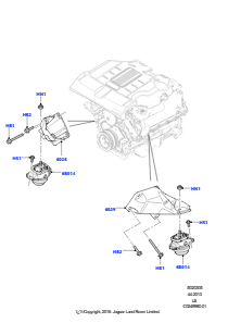 05E Motoraufhängung L319 DISCOVERY 4 2010 - 2016 (L319),3,0 l DOHC GDI SC V6 BENZIN