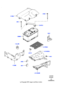 05D Batterie u. Befestigungsteile L319 DISCOVERY 4 2010 - 2016 (L319),Rechtslenker