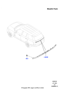 15D Tür - Gepäckraum L405 RANGE ROVER 2013 - 2022,Mit glänzend schwarzem Grill