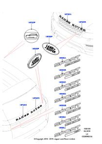 05B Schriftzüge L494 RANGE ROVER SPORT 2014 - 2022 (L494)