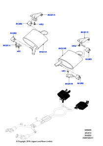 05M Auspuffanlage L405 RANGE ROVER 2013 - 2022,3,0 l DOHC GDI SC V6 BENZIN