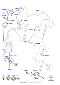 15F Bremsleitungen vorn L405 RANGE ROVER 2013 - 2022,Rechtslenker
