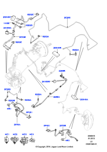 15G Bremsleitungen vorn L494 RANGE ROVER SPORT 2014 - 2022 (L494),Rechtslenker