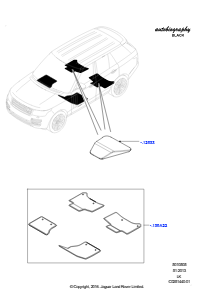 05C Bodenbelag L405 RANGE ROVER 2013 - 2022,2S AL Leder Diamond