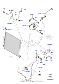 10AE Kondensator/Kompr. - Klimaanl. L405 RANGE ROVER 2013 - 2022,3,0l V6 Diesel-Elektrik-Hybridmotor