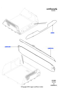 50C Hecktür-/Heckklappenverkleidungen L405 RANGE ROVER 2013 - 2022,Kofferraumdeckel-Blende, hell
