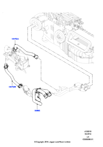 15AM Heizungsschläuche L494 RANGE ROVER SPORT 2014 - 2022 (L494),4,4-Liter-DOHC-DITC-V8-Diesel