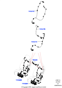 14AB Kabelstrang - Sitz L405 RANGE ROVER 2013 - 2022