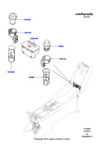 05B Anbauteile Instrumententafel L405 RANGE ROVER 2013 - 2022,Klapptische Mittelkonsole