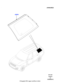 20B Seitenfenster L405 RANGE ROVER 2013 - 2022,Gepanzert