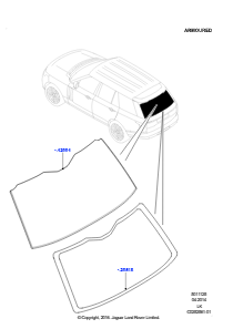 25B Heckscheibe L405 RANGE ROVER 2013 - 2022,Gepanzert