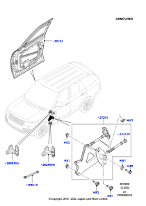 05D Türen v., Scharniere u. Dicht. L405 RANGE ROVER 2013 - 2022,Gepanzert