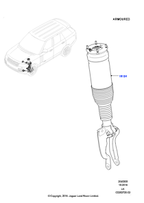 05B Federbeine/Vorderfedern L405 RANGE ROVER 2013 - 2022,Gepanzert