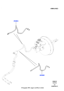 15H Bremsleitungen vorn L405 RANGE ROVER 2013 - 2022,Gepanzert