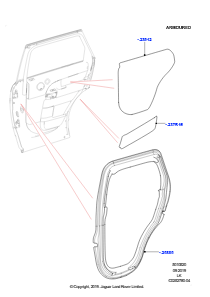 20D Einbau - Verkleidung - Tür hinten L405 RANGE ROVER 2013 - 2022,Gepanzert
