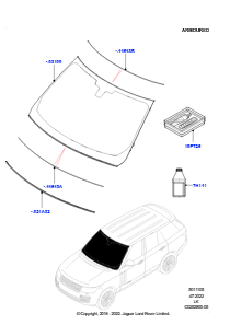 05B Windschutzscheibe/Innenspiegel L405 RANGE ROVER 2013 - 2022,Gepanzert