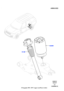 10B Hinterfedern/Stoßdämpfer L405 RANGE ROVER 2013 - 2022,Gepanzert