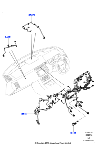 10EB Kabelstrang - Motor u. Spritzwand L494 RANGE ROVER SPORT 2014 - 2022 (L494),4,4-Liter-DOHC-DITC-V8-Diesel