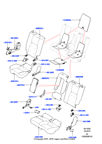35C Rücksitzpolst./Verkleidungen&Heiz. L550 DISCOVERY SPORT 2015 > (L550),Werk Halewood