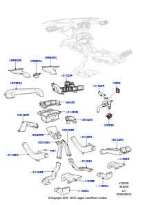 05D Belüft.-/Frischluftdüsen u. -führ. L538 RANGE ROVER EVOQUE 2012 - 2018 (L538),Werk Halewood