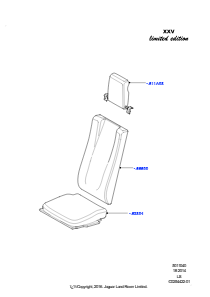 40J Bezüge - Rücksitz L319 DISCOVERY 4 2010 - 2016 (L319),XXV. Jubiläum LE