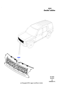 05C Kühlergrill/Stoßfänger vorn L319 DISCOVERY 4 2010 - 2016 (L319),XXV. Jubiläum LE