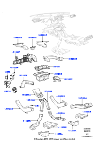 05E Belüft.-/Frischluftdüsen u. -führ. L538 RANGE ROVER EVOQUE 2012 - 2018 (L538),Werk Halewood